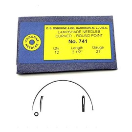 C.S. Osborne Curved Lampshade Needles #741, Size 2-1/2", 21 Gauge, 12/pk.