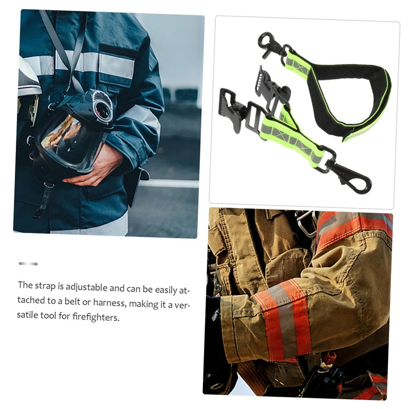 Sosoport 2pcs Reflective Firefighter Glove Straps Safety Clips for Gloves