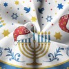 EKOREST Hanukkah Christmas Tree Skirt 36 Inches, Candlestick with Hat