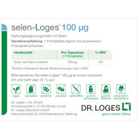 Selen-Loges 100 µg - 60 Film-Coated Tablets - Dietary Supplement with Selenium