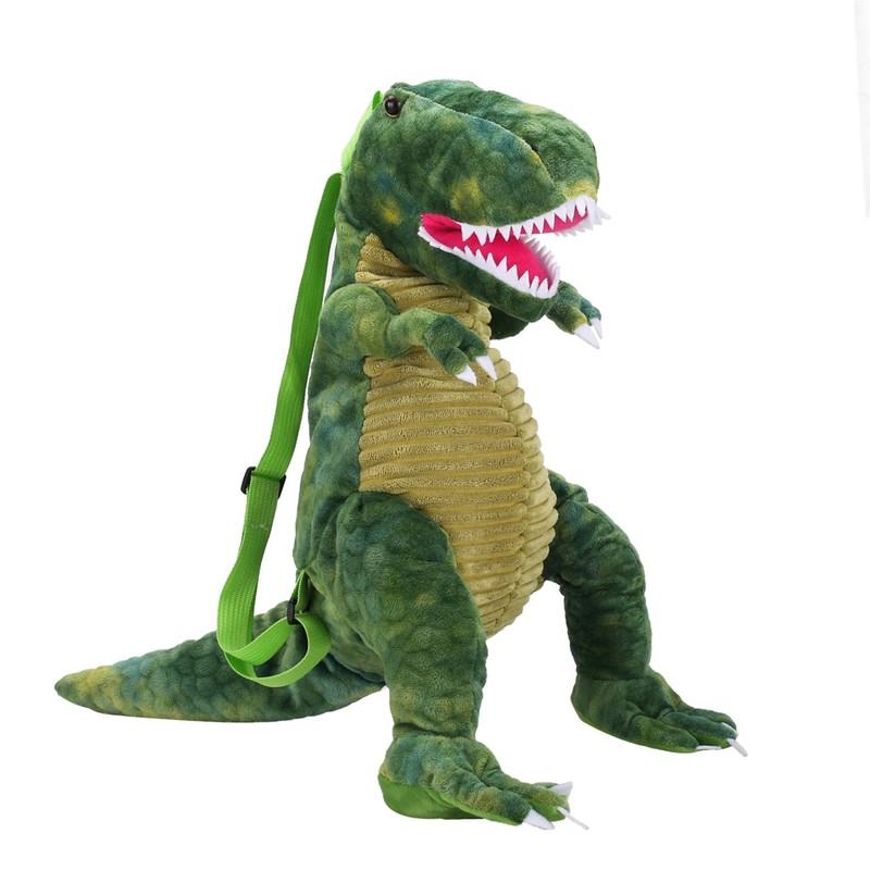 Kids Dinosaur Backpack Cartoon 3D Dinosaur Shape Soft Plush Kids