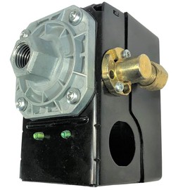 140-175 PSI, American Made Air Compressor Pressure Switch, Includes Rotating Unloader, Single 1/4" NPT Port, Made in USA