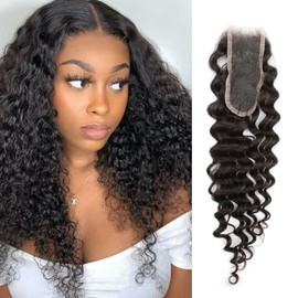 ELIHAIR 2 * 6 HD Lace Closure Pre Plucked Skinlike Lace Hair Pieces With Baby Hair Natural Color Deep Wave 20"