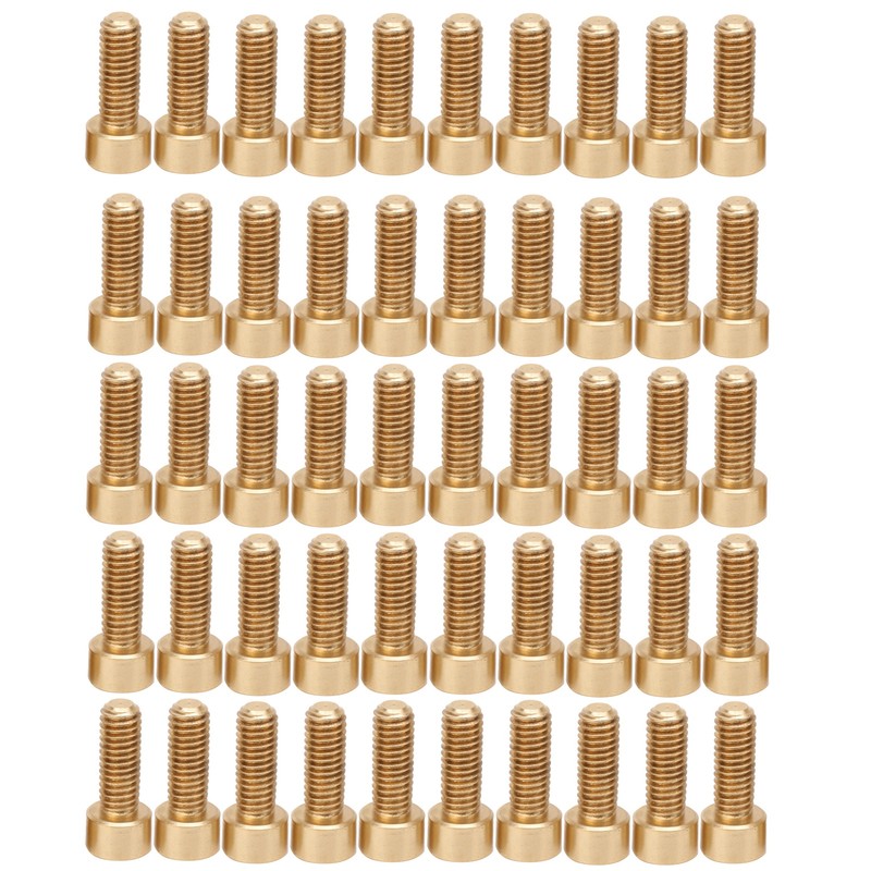 50Pcs Cap Hex Socket Screw Copper Fastener Hardware Tools Industrial