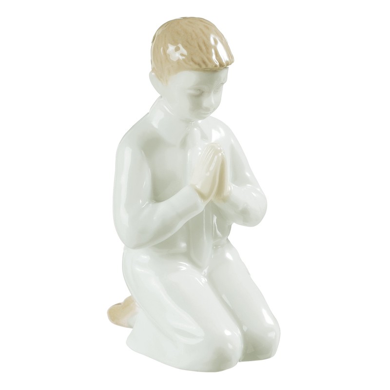 Grasslands Road Have Faith Porcelain Figurine, Kneeling Boy with First