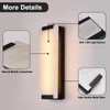 14.2in Alabaster Wall Sconce Hardwired, Large Vertical Natural Marble Wall
