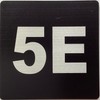 Apartment number 5E sign - UNIT NUMBER 5E SIGN/SUITE 5E