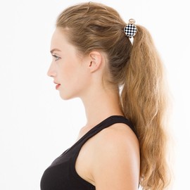 4 Pcs Checkered Hair Claw Clips – Small Metal Funny Chessboard Barrettes for Women Girls, for Thick Thin Hair, Ideal Gift