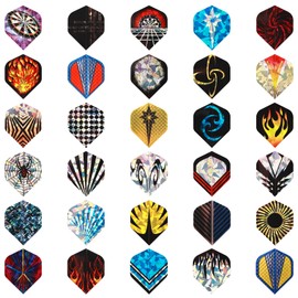 Deetenks 90PCS Dart Flights 30 Sets Durable Standard PET and Reflect Dart Flights Replacement Feather Tail Wing for Soft Tip Steel Tip Darts