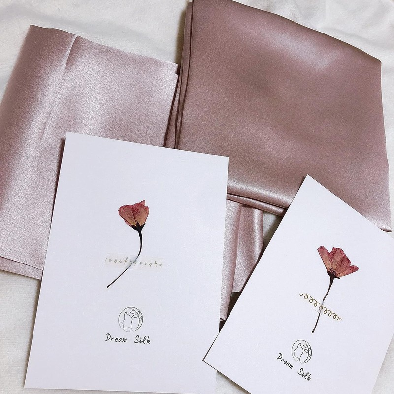 Yumeno Silk Pillowcase 100% Silk, Double-sided Type, 16.9 x 24.8