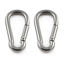 Set of 2, Large, 70 x 33 mm Heavy Duty Steel Karabiner Carabiner for Multiple Uses Ganzoo