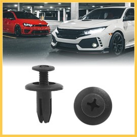 REPAIROCK 20PCS Black Car Trim Door Panel Retainer Clips Rivet Fastener Fits 6mm Dia Hole Auto Replacement Parts