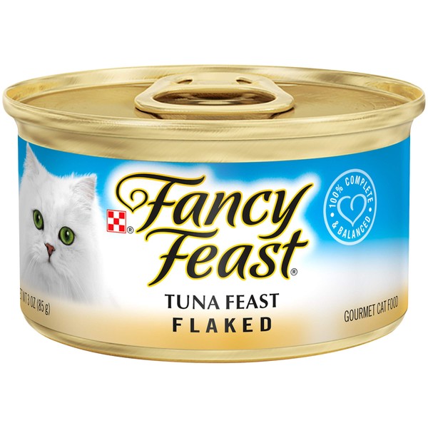Purina Fancy Feast Wet Cat Food Flaked Tuna Feast - (24) 3 oz. Cans