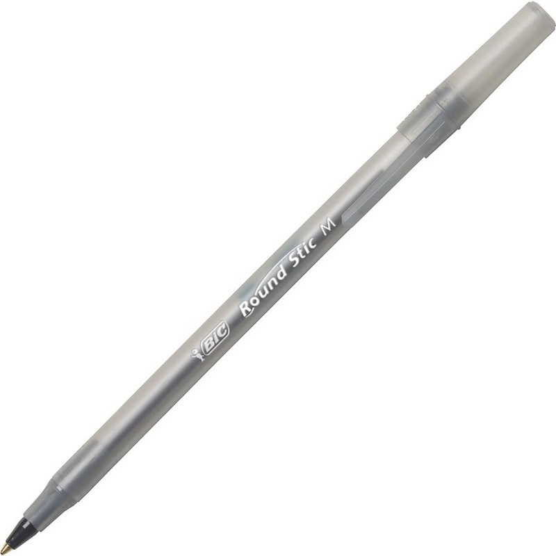 BIC Round Stic Ballpoint Pen, Translucent