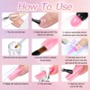 SUTOZMIWE Poly Gel Nail Kit, Clear White Nude Pink Nail