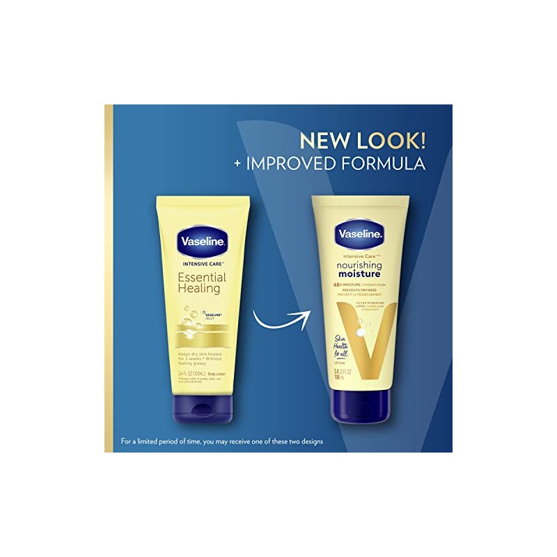 Vaseline Intensive Care Hand & Body Lotion Essential Healing, White,