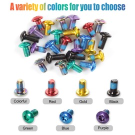 SPEEDWOX 12pcs Bicycle Rotor Bolts Disc Brake Rotor Bolts M5x10mm MTB Rotor Bolts Red with T25 Star Wrench for Road Bike Mountain Bike