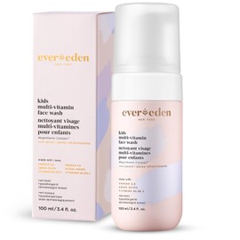 Evereden Lavado facial para niños: melocotón fresco, 3.4 fl oz. | Cuidado de la piel natural y a base de plantas para niños | Ingredientes no tóxicos y orgánicos | Cuidado de la piel multivitamínico