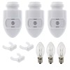 Creative Hobbies White Auto On Sensor Plug in Night Light