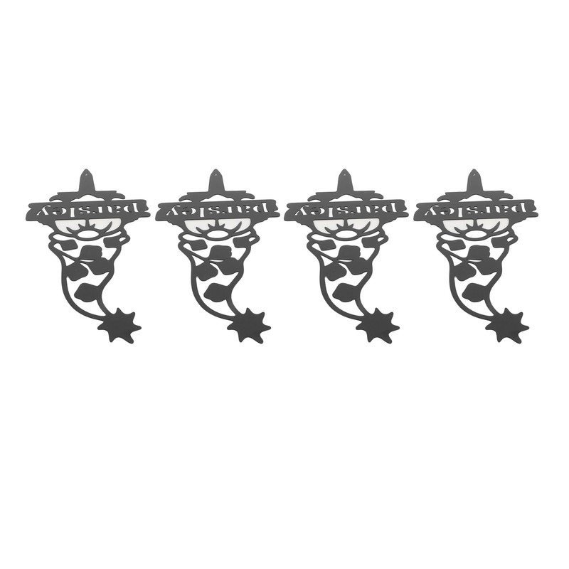 4Pcs Garden Gnome Plant Markers Durable Rustproof Decorative Metal Plant