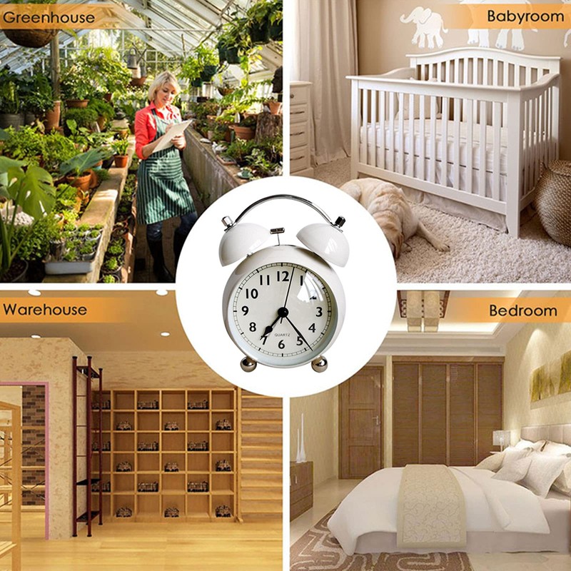 Quniko Loud Twin Bell Alarm Clock with Backlight for Bedroom