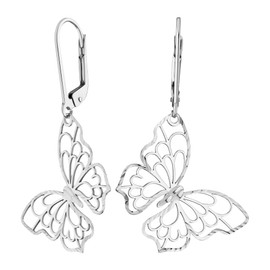 JC Jeweller Carat Women's Earrings 925 Silver Rhodium-Plated with Gift Box, Silver