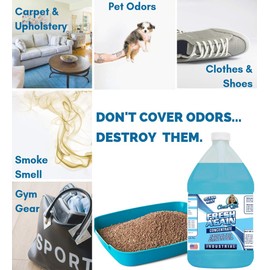 Chem-Girl | FRESH AGAIN Concentrated Odor Remover, Carpet Freshener & Deodorizer Spray for Air, Hard & Soft Surfaces | Industrial-Strength - 1 Gallon