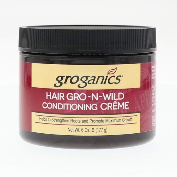 Groganics Hair Gro-N-Wild Conditioning Creme, 6 oz (Pack of 3)