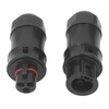 2Pcs Waterproof Power Connector 3 Pin Temperature Resistant Micro Reverse