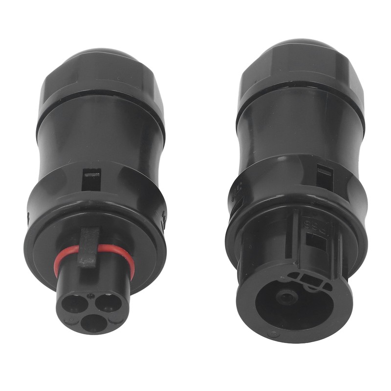 2Pcs Waterproof Power Connector 3 Pin Temperature Resistant Micro Reverse