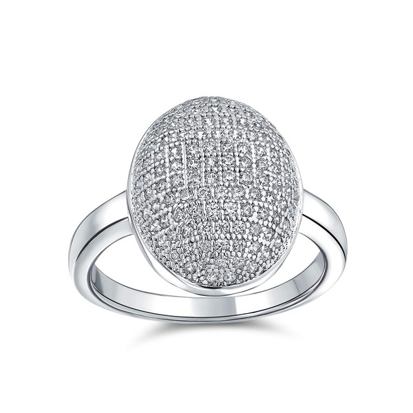 Bling Jewelry Ferien Party Cubic Zirconia Oval Pave Dome Aaa