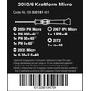 Wera 2050/6 Kraftform Micro Screwdriver set, PH/TX IRP/SL/M, 6pc, 05030181001,
