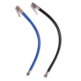 ALUYF Pack of 2 Tyre Inflator Hose Air Tool Flexible Clip Rubber Air Tube Bicycle Motorcycle Tyre Inflator Tyre Valve Extension Adapter Rubber Air Tube for All Tyres with Standard Valves