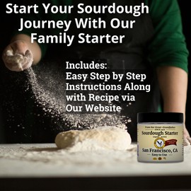 109 Year Old San Francisco Sourdough Starter Culture | Est. 1916 by our great-grandfather | Easy to follow instructions | Includes detailed instructions and recipe |