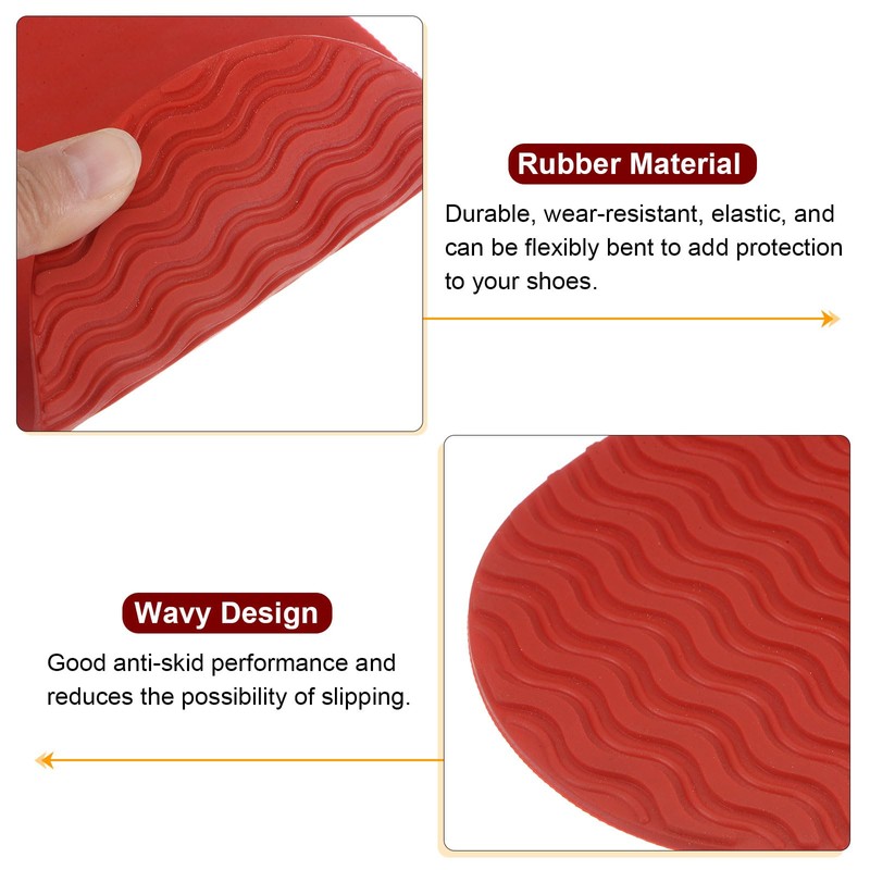 HARFINGTON 1Pair Shoe Rubber Full Sole Repair 4mm Thickness Replacement