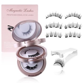 POOLJOY Elara Craft Magnetic Eyelashes, Magnetic Eyelashes with Applicator Natural, Soft Magnet Lashes Natural Look, Reusable Glue-free False Eyelashes Series (Flower Series(EM01+EA04+HPD08-4))