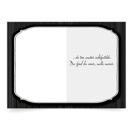 Designer Greetings French Language Thank You Cards, “Merci” Glittering Poodle (6 Cards with Envelopes / 6 cartes avec enveloppes)