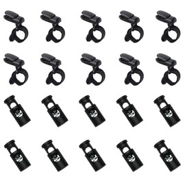HOOSUN 20 Pack Garden Flag Clips And Stoppers,Tiger Clips Spring Stoppers for Garden Flags Holder,Yard Flag Holder Clip for Small Flags