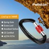 Paliston 25kN Kletterkarabiner Aluminium Schraubkarabiner D Form Karabiner Karabinerhaken Schwarz
