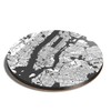 1 x Round Coaster - Abstract Manhattan Urban Street Map