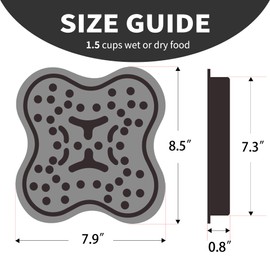 MCHXN Dog slow feeders,Silicone Fun Feeder Slo Bowl,Used to slow down pet eating speed Anti-Choking Puzzle Dog Food Bowls (Black - 4 petals)