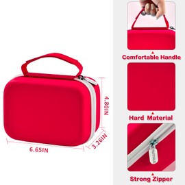 PAIYULE Kids Camera Bag for Uleway/for GlobalCrown/for Gofunly for Grepro/for Ushining Mini Digital Camera, Instant Cameras Protective Case Carry Bag Holder for Printing Paper (Case Only) Red