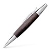 Faber Castell 148383 - E-Motion Twist Chrome/Wood Black Ballpoint Pen