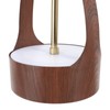 LED Chandelier Pendant Lamp Wood Grain Imitation Iorn Warm Lighting