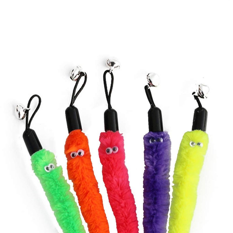 Chaslean Feather Toy, Cat Toy, Natural Bird's Feathers, Includes Bell,