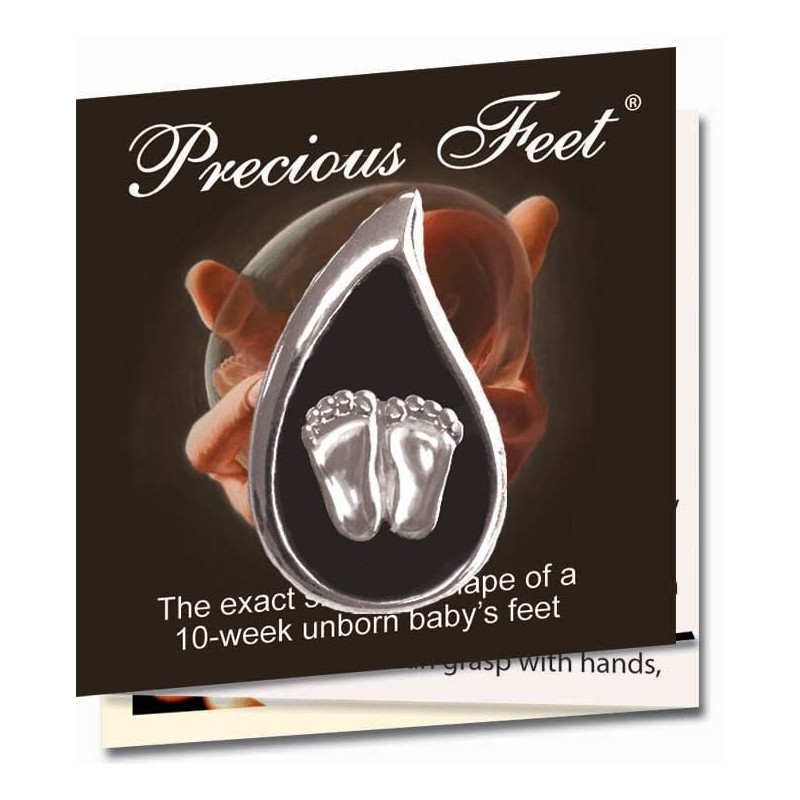 Precious Feet, Silver Plated, Tear Drop Jewelry, Lapel Pin