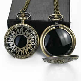 JIEXUAN Black Obsidian Scrying Mirror, Obsidian Feng Shui Mirror, Witches Mirror Presents, Witchcraft kit Divination Tools (Pocket Watch-8)