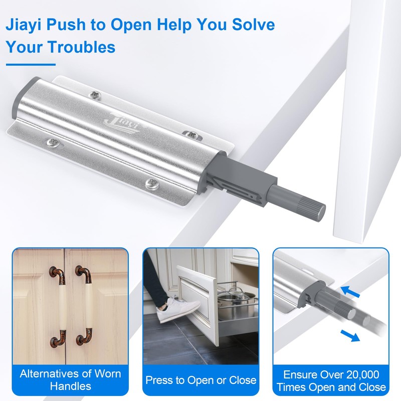 Cupboard Push to Open Push Latch Jiayi 4 Pack Push