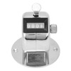 Hand Counter, Berm Counter 4-Digit Silver Hand Counter with Base
