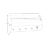 RiverRidge Kids Catch-All Wall Shelf with Bookrack and Hooks, One